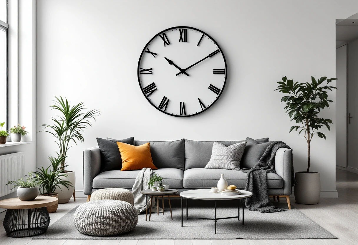 Clock in a living room